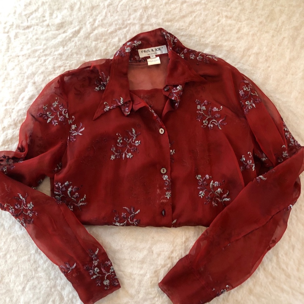 Paul and Joe silk button down shirt - Picture 7 of 8